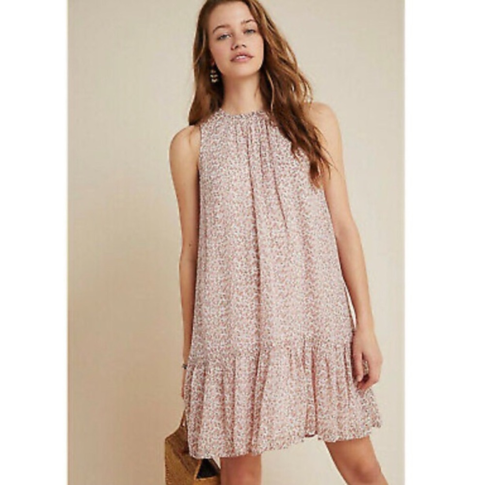 Anthropologie Natalie Flounced Tunic Dress
